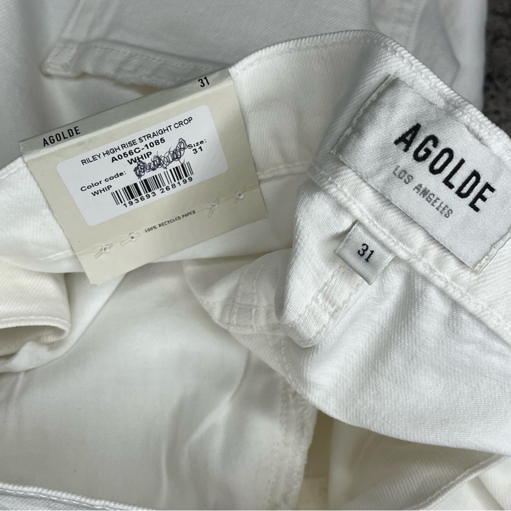 Agolde Riley High Rise Straight‎ Crop Jeans (Whip) - Picture 3 of 8